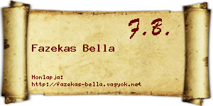 Fazekas Bella névjegykártya